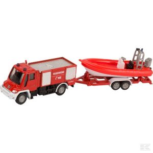 Unimog Feuerwehr + Boot (S01636)  Kramp