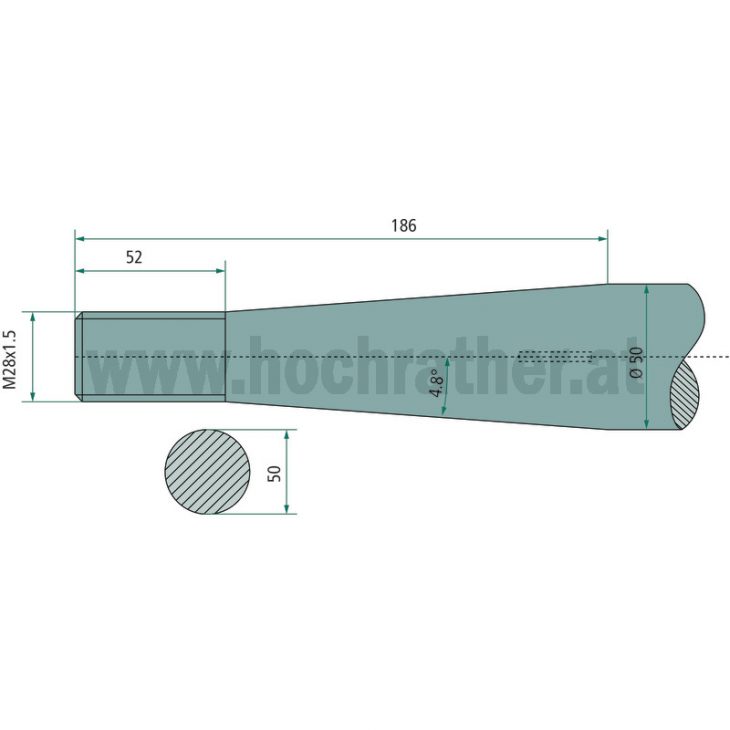 Zinken D=50X820 Mm (Schwerlast (43008202801) Granit