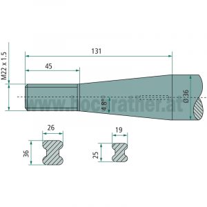 Zinken F.silo. (43009202200) Granit