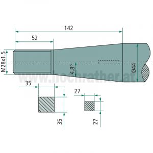 Zinken D=44/4Kt X980 Mm (Spitz (43009802800) Granit