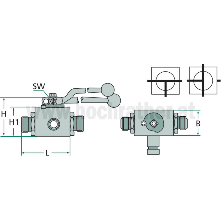 Kugelhahn Bkr-3T Dn12-1/2″ Bsp (81520037) Granit