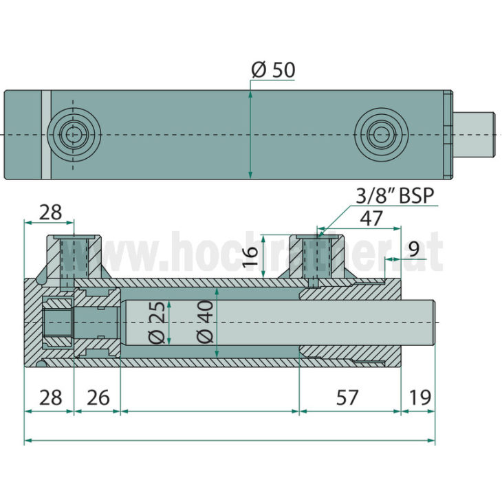 Hydr-Zyl. Dw-Ob-25-40-150 (8202546Ne) Granit