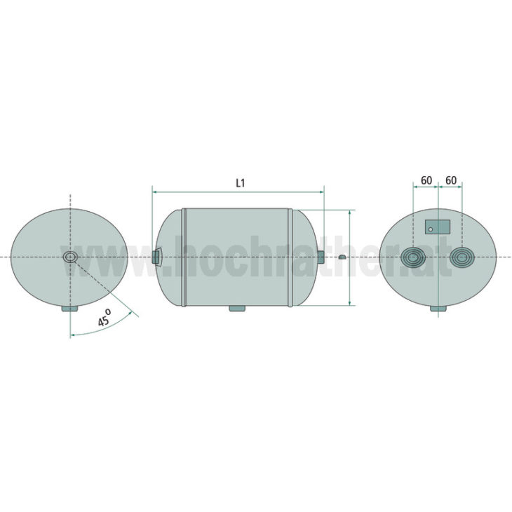 Luftbehälter Alu 376X206 12,5 (8273000027) Granit