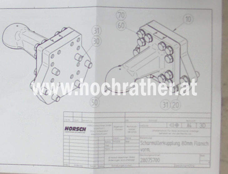 Scharmüllerkupplung 80Mm Flans (28075700) Horsch