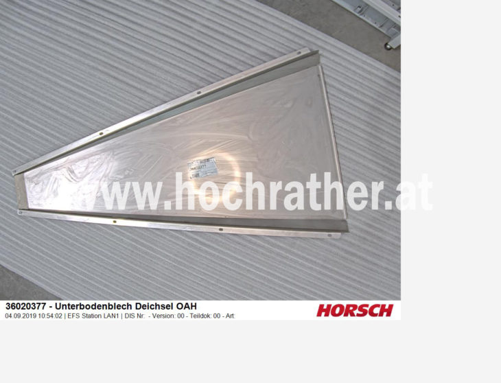 Unterbodenblech Deichsel Oah (36020377) Horsch